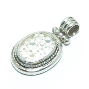 Encased silver grain luxury solid silver pendant - ITIncanTraditional