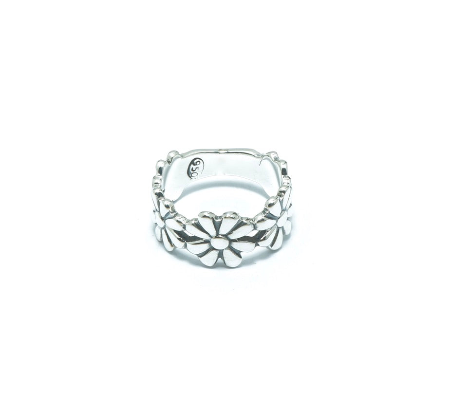 Flower luxury silver solid ring - ITIncanTraditional