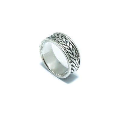 Chain I luxury silver solid ring - ITIncanTraditional