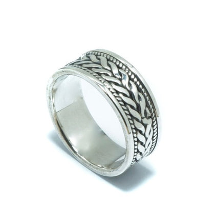 Chain I luxury silver solid ring - ITIncanTraditional