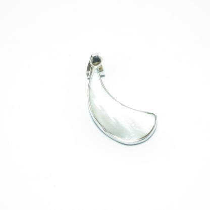 Modern Mother of Pearl luxury circular solid silver pendant II - ITIncanTraditional