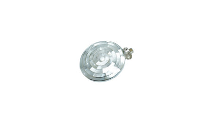 Pachamama Mother of Pearl luxury circular solid silver pendant - ITIncanTraditional