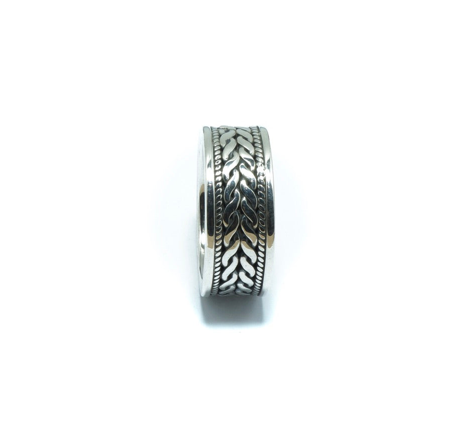 Chain I luxury silver solid ring - ITIncanTraditional