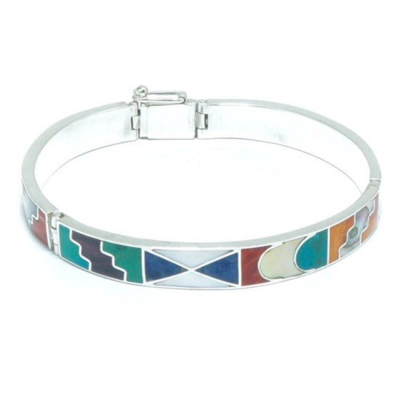 Incan elegant design solid silver bracelet II - ITIncanTraditional