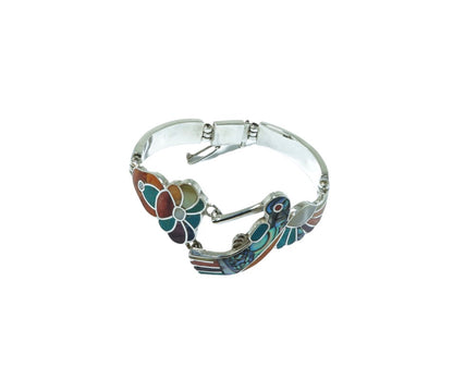 Hummingbird elegant design solid silver bracelet - ITIncanTraditional