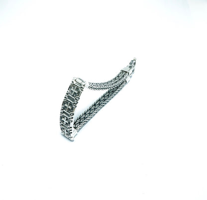 Geometrical luxury elegant silver bracelet - ITIncanTraditional