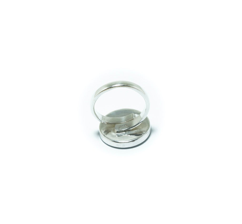 Spiral Abalone luxury solid silver ring - ITIncanTraditional