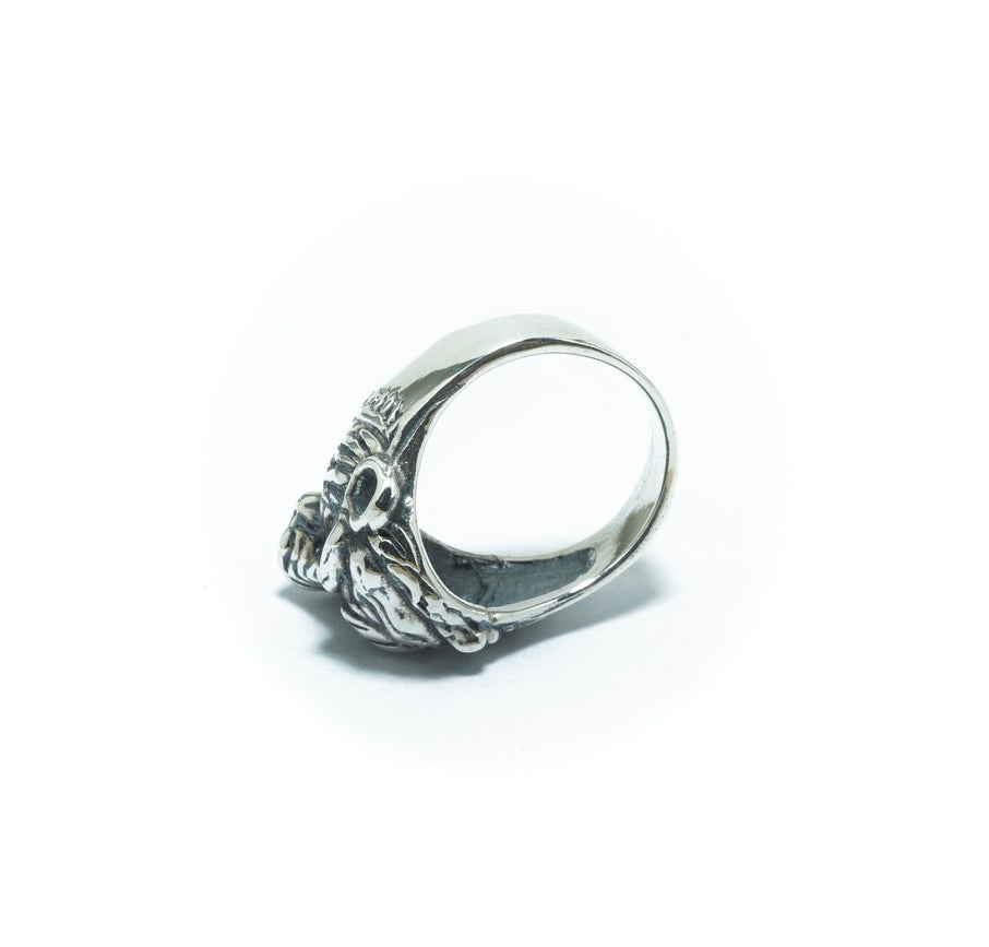 Jaguar head luxury silver solid ring - ITIncanTraditional