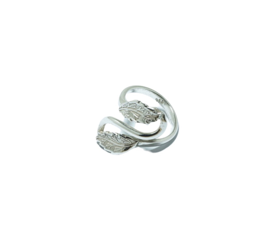 Leaves fine solid silver ring - ITIncanTraditional