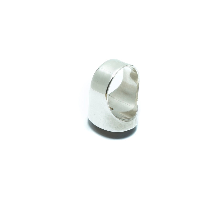 Mother or Pearl design solid silver ring - ITIncanTraditional