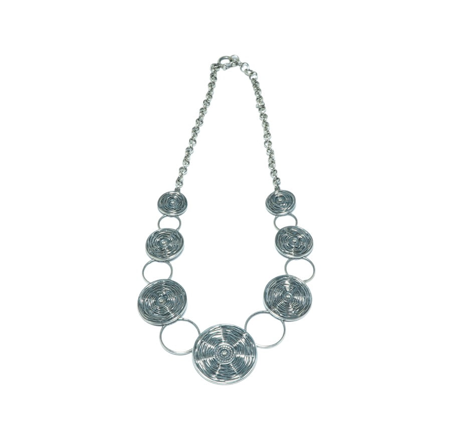 Spiral design solid silver necklace II - ITIncanTraditional