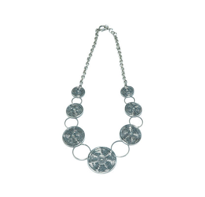 Spiral design solid silver necklace II - ITIncanTraditional