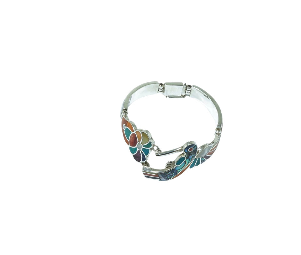 Hummingbird elegant design solid silver bracelet - ITIncanTraditional