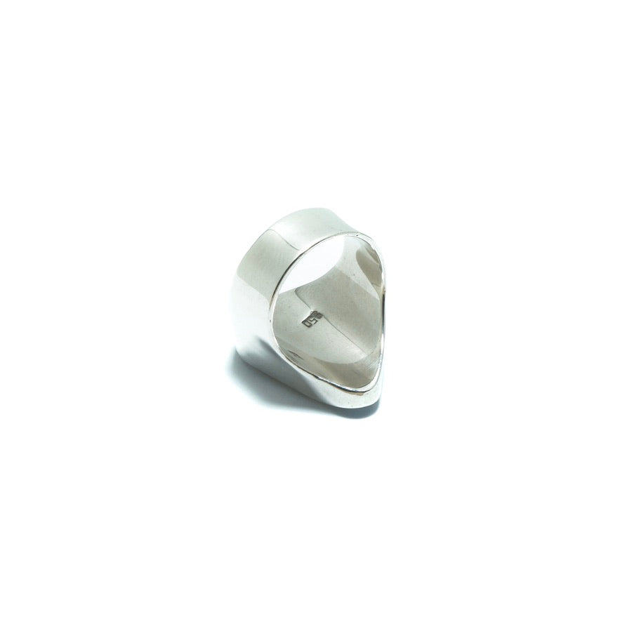 Mother or Pearl design solid silver ring - ITIncanTraditional