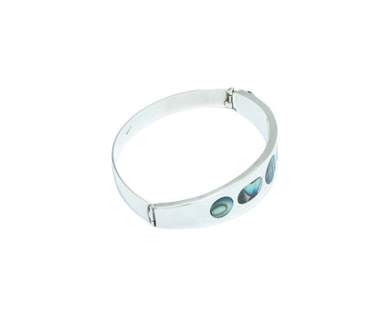 Abalone shell luxury elegant silver bracelet - ITIncanTraditional