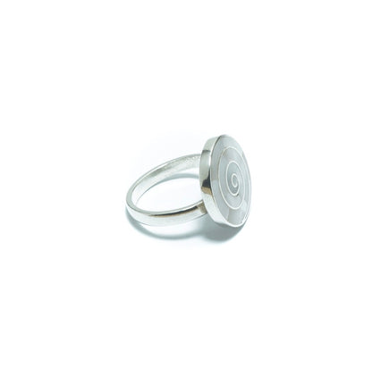 Pachamama Mother or Pearl design solid silver ring - ITIncanTraditional