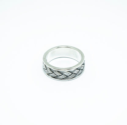 Chain III luxury silver solid ring - ITIncanTraditional