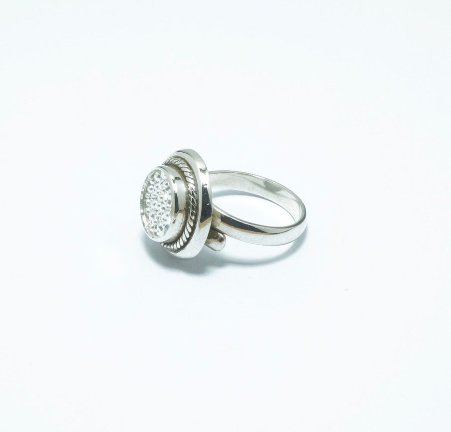 Circular fine silver grain ring - ITIncanTraditional