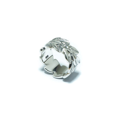 Leaf luxury silver solid ring - ITIncanTraditional