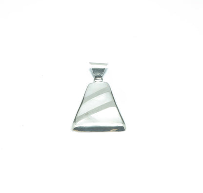 Modern Mother of Pearl luxury solid silver pendant III - ITIncanTraditional