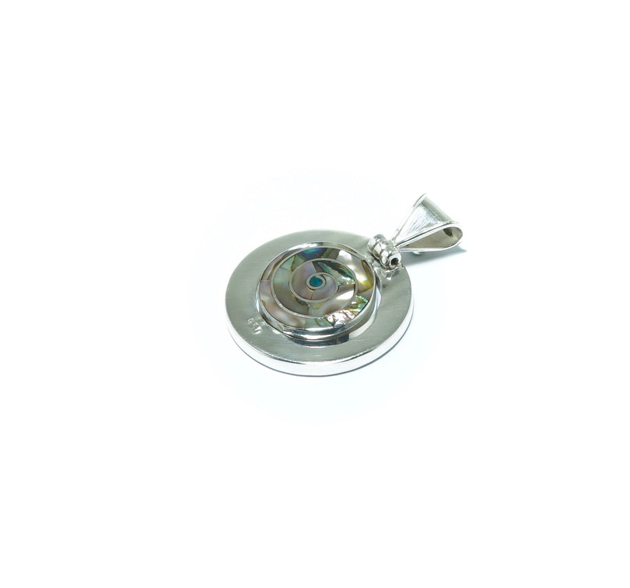 Round double luxury solid silver pendant - ITIncanTraditional