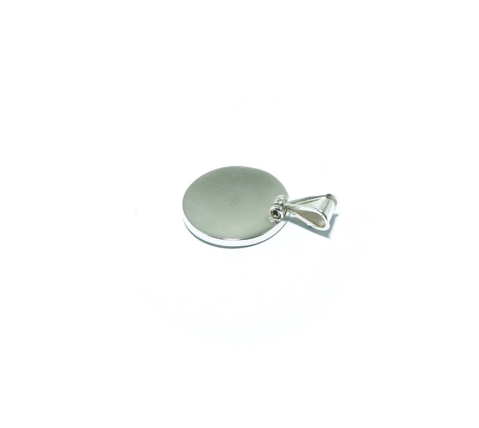 Round luxury solid silver pendant - ITIncanTraditional