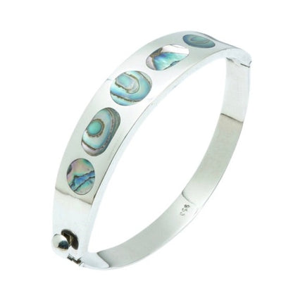 Abalone shell luxury elegant silver bracelet - ITIncanTraditional