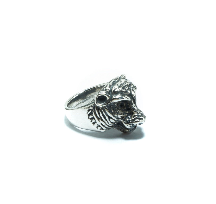 Jaguar head luxury silver solid ring - ITIncanTraditional