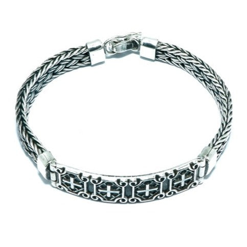 Geometrical luxury elegant silver bracelet - ITIncanTraditional