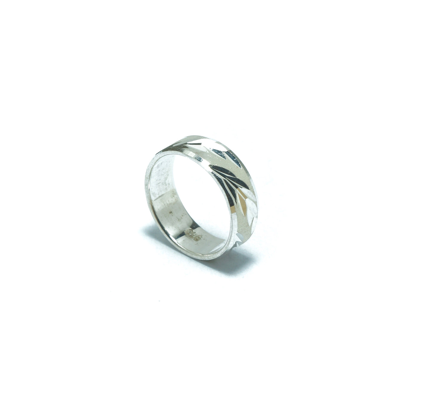 Luxury Incan solid ring III in diamond silver - ITIncanTraditional