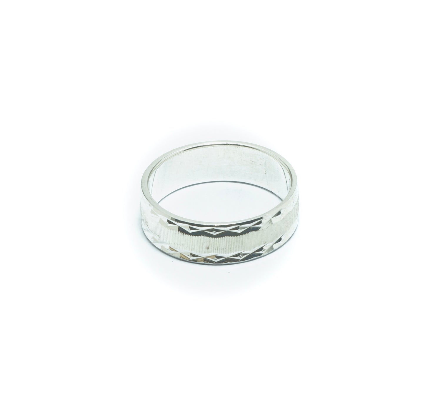 Luxury Incan solid ring II in diamond silver - ITIncanTraditional