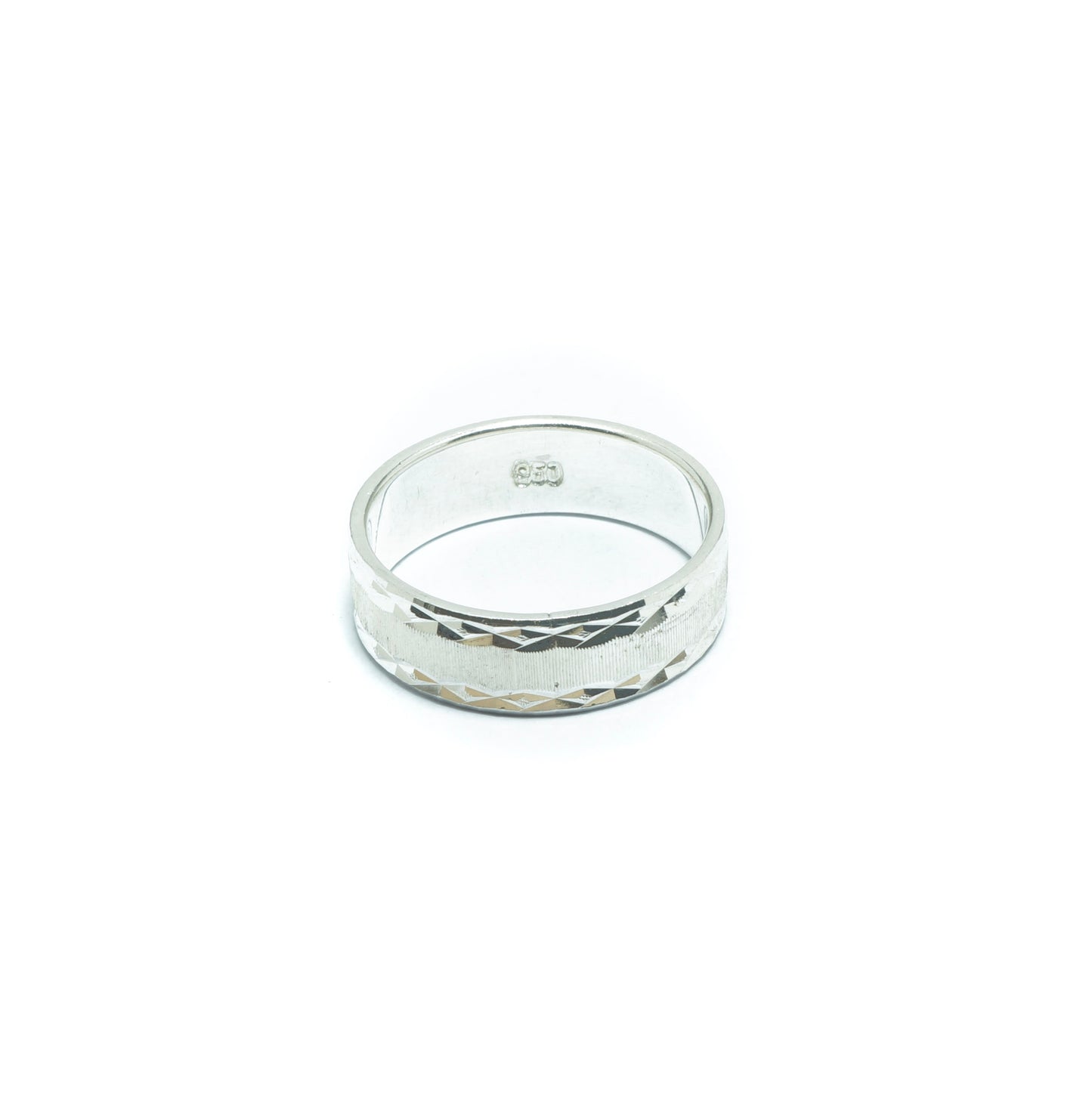 Luxury Incan solid ring II in diamond silver - ITIncanTraditional