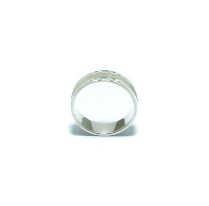 Luxury Incan solid ring II in diamond silver - ITIncanTraditional