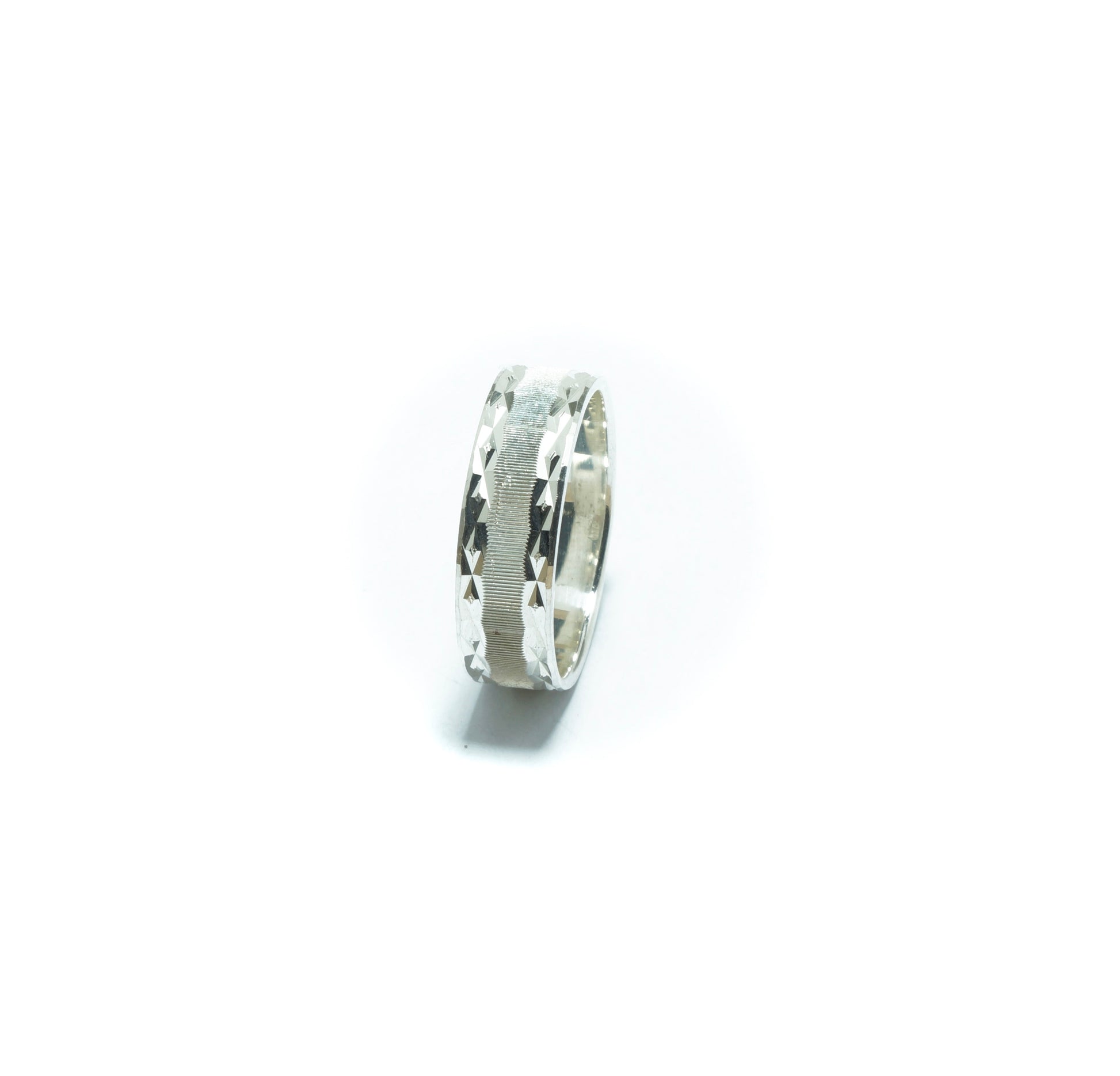 Luxury Incan solid ring I in diamond silver - ITIncanTraditional