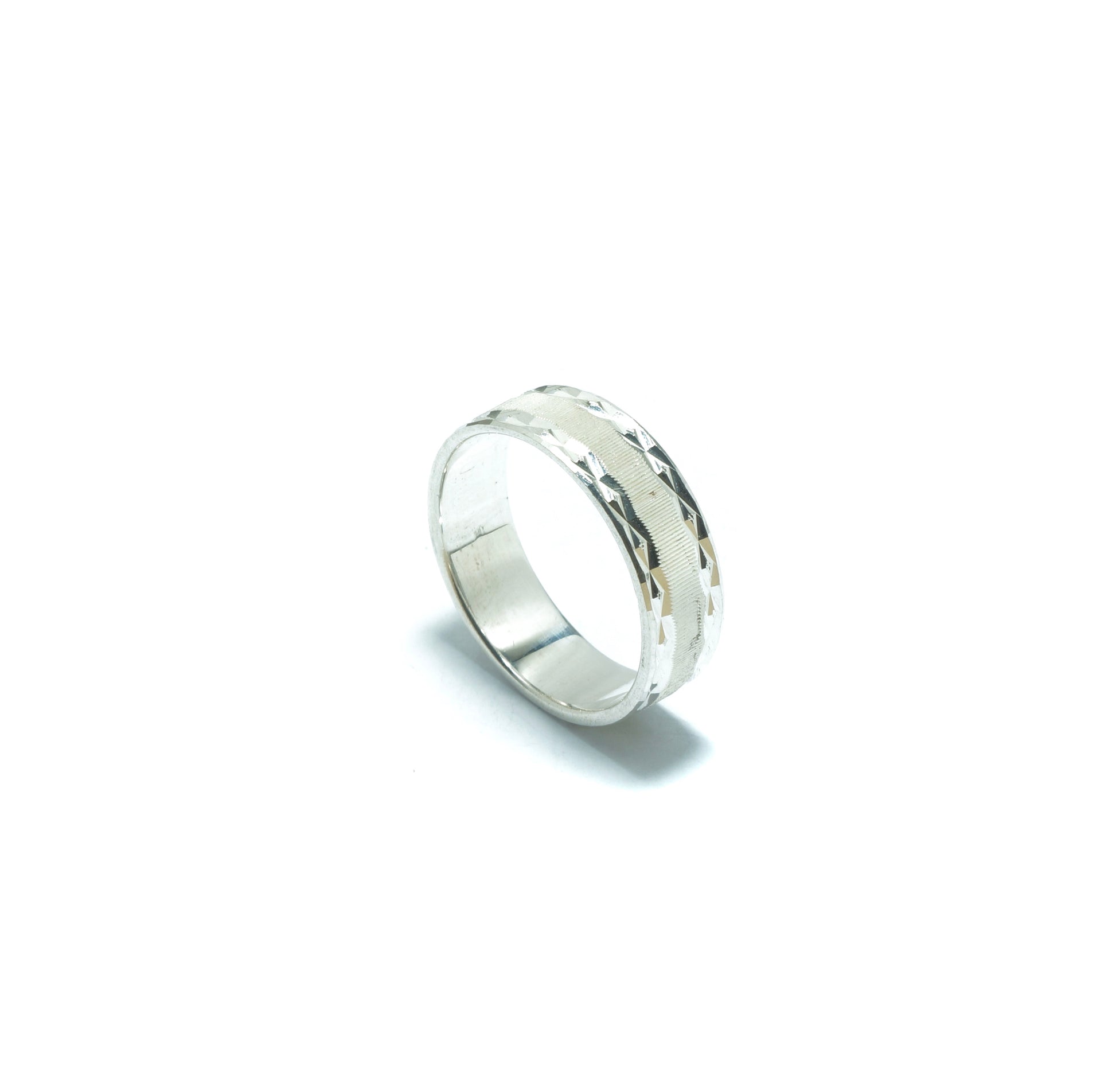 Luxury Incan solid ring I in diamond silver - ITIncanTraditional