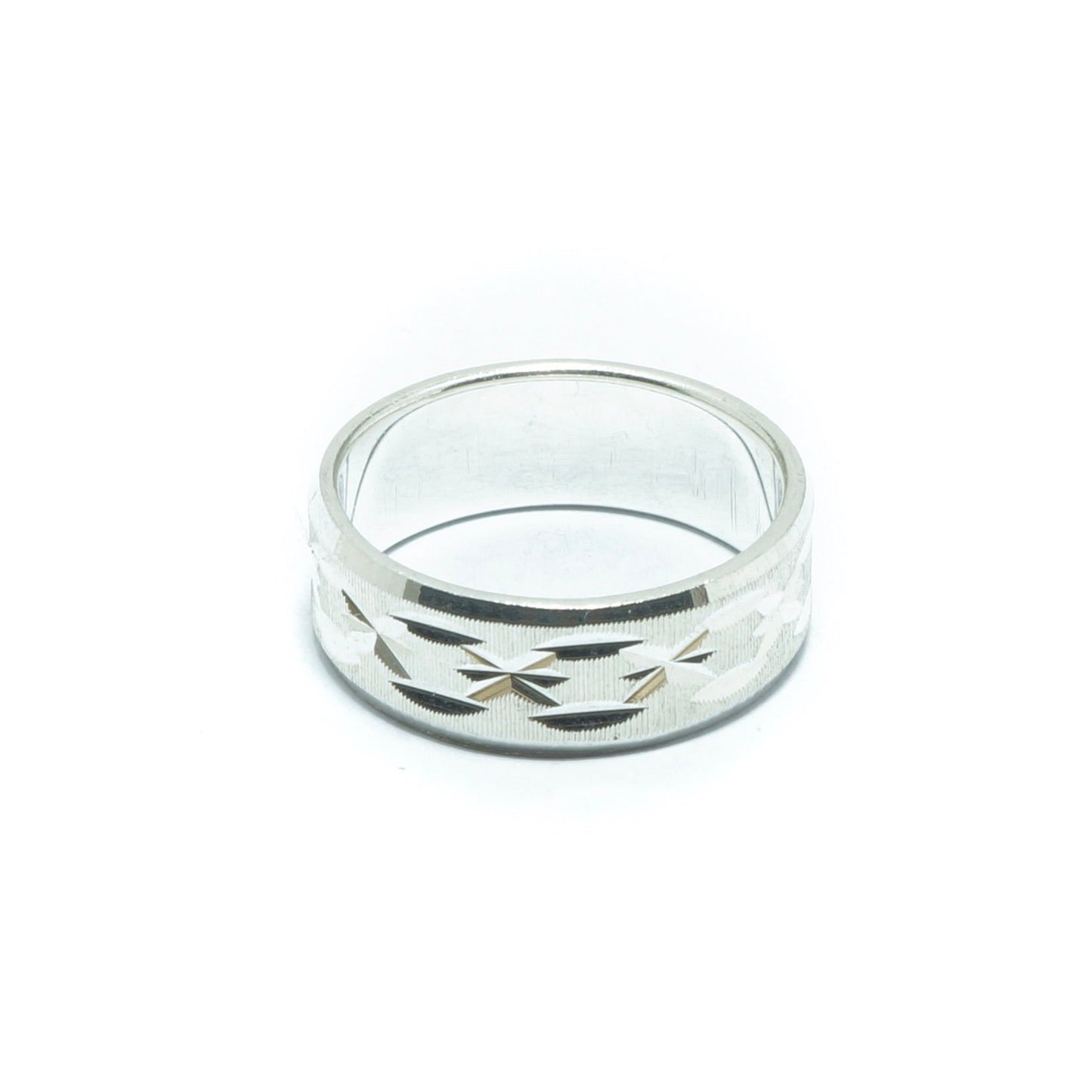 Luxury Incan solid ring I in diamond silver - ITIncanTraditional