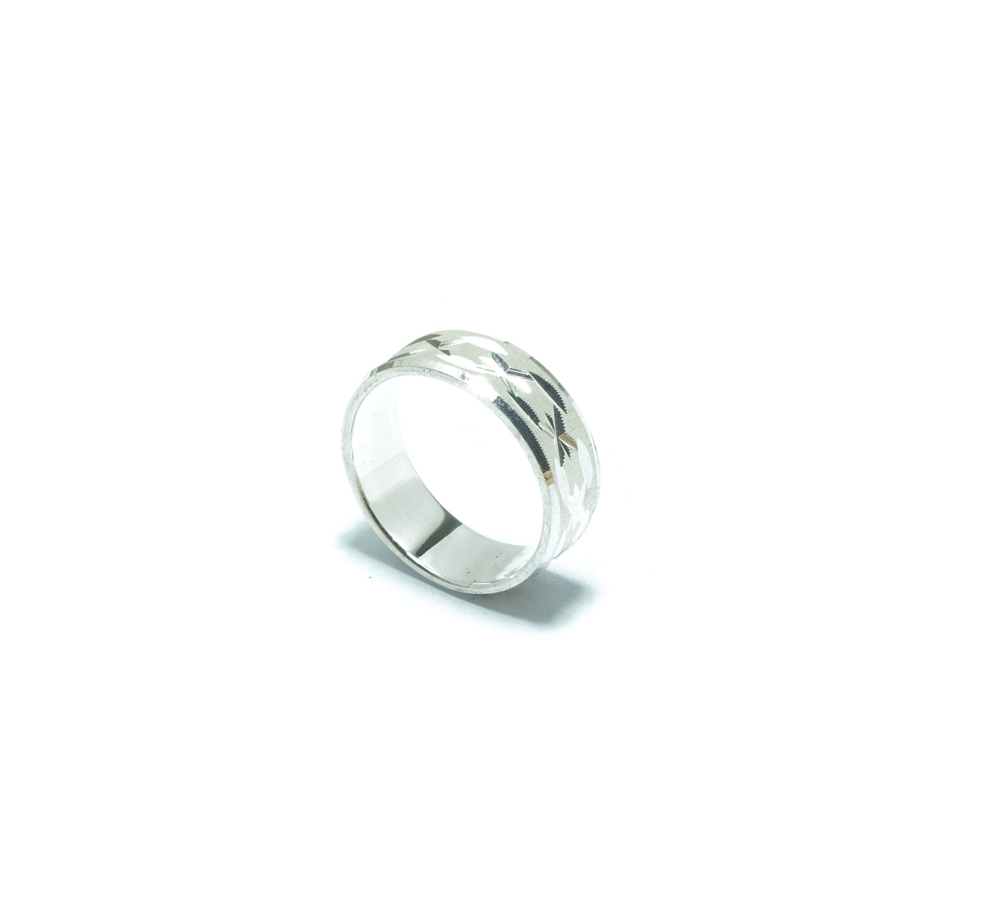 Luxury Incan solid ring I in diamond silver - ITIncanTraditional