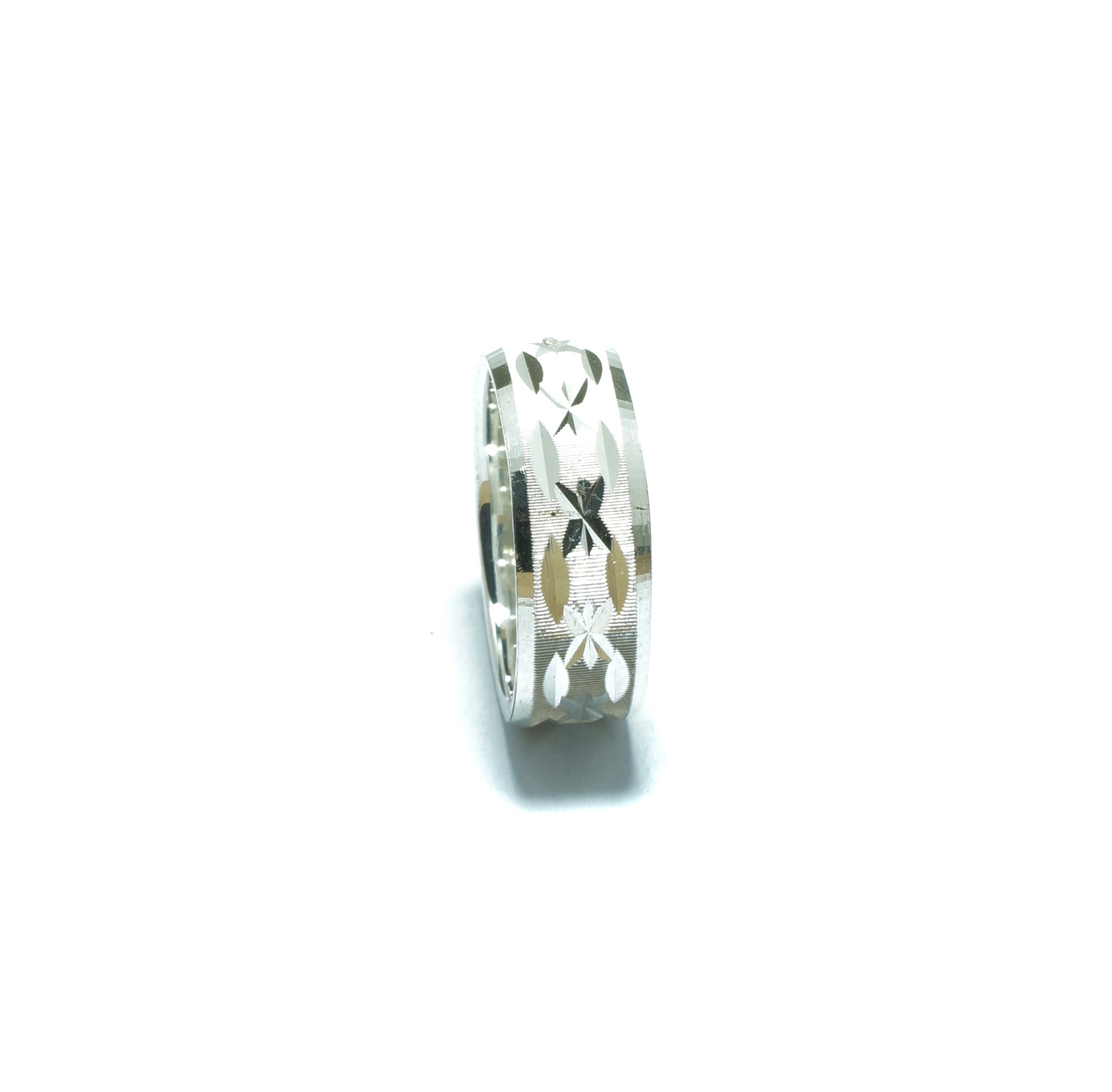 Luxury Incan solid ring I in diamond silver - ITIncanTraditional