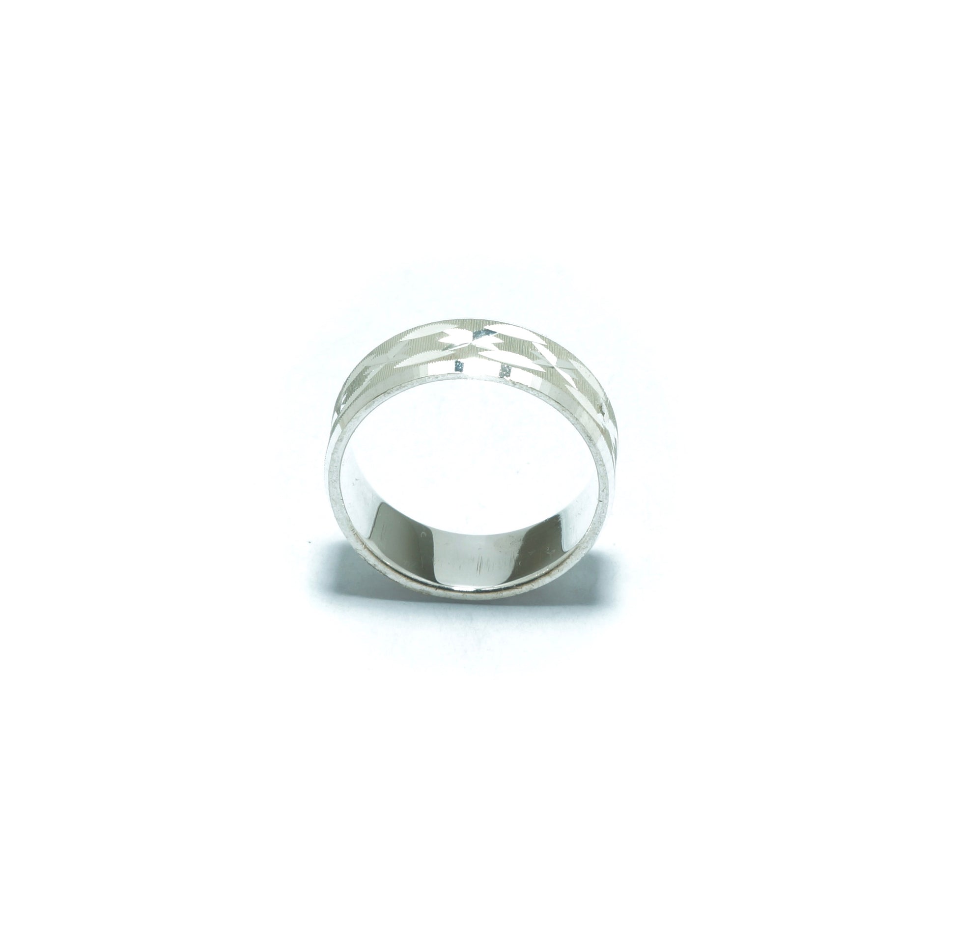 Luxury Incan solid ring I in diamond silver - ITIncanTraditional