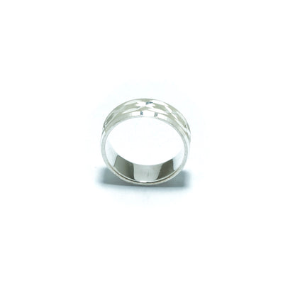 Luxury Incan solid ring I in diamond silver - ITIncanTraditional