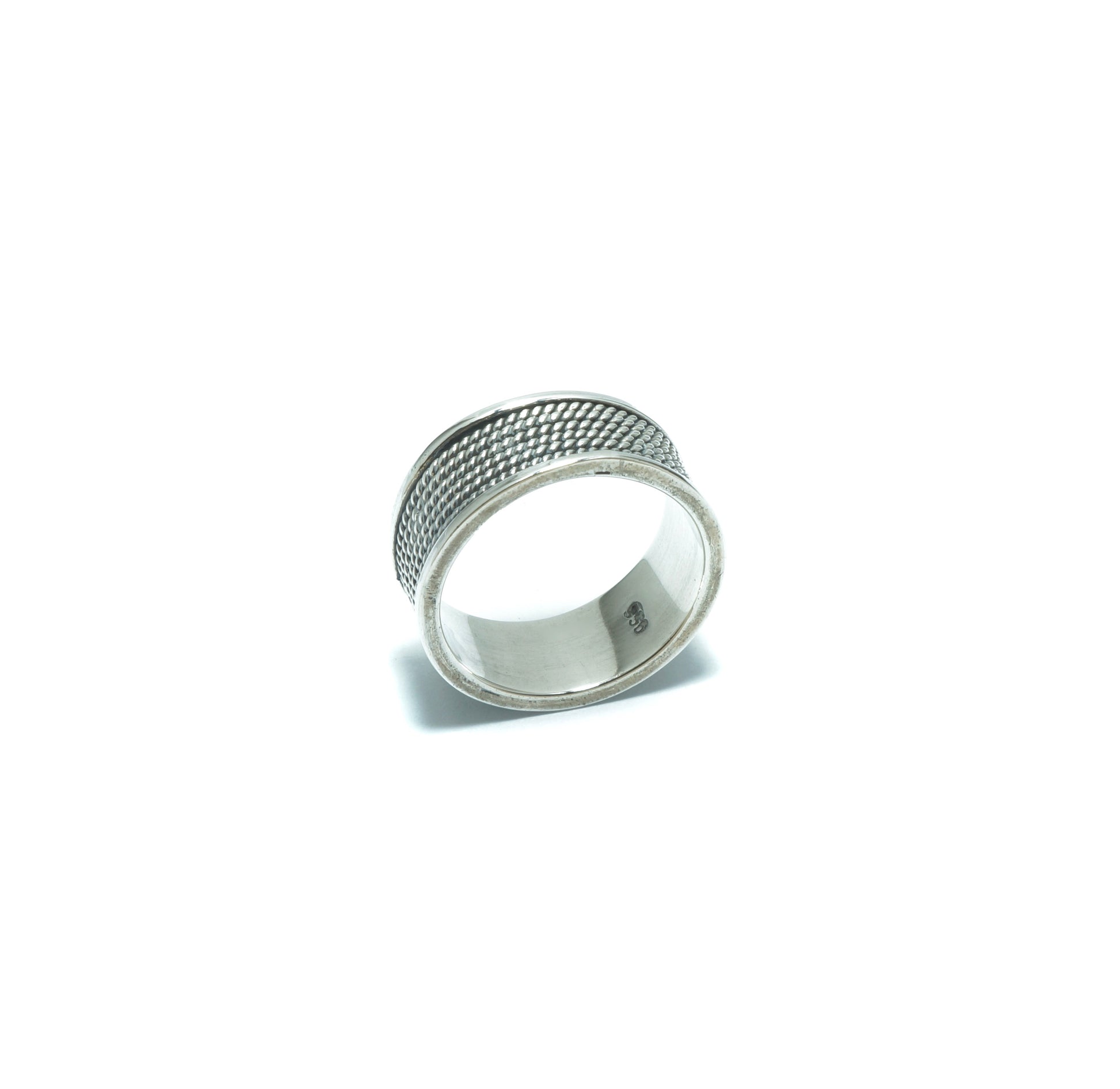 Chain IV luxury silver solid ring - ITIncanTraditional