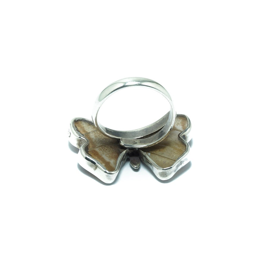 Blue butterfly luxury silver ring - ITIncanTraditional