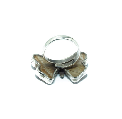 Blue butterfly luxury silver ring - ITIncanTraditional