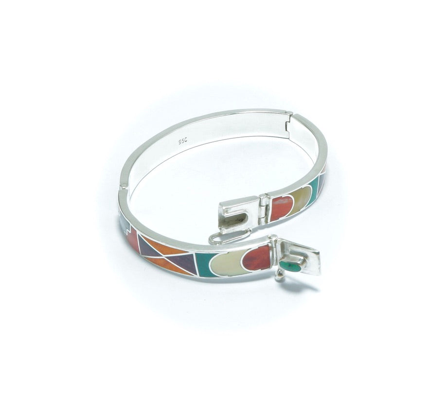 Incan elegant design solid silver bracelet II - ITIncanTraditional