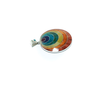 Pachamama luxury design solid silver pendant III - ITIncanTraditional