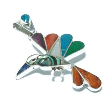 Hummingbird luxury solid silver pendant - ITIncanTraditional