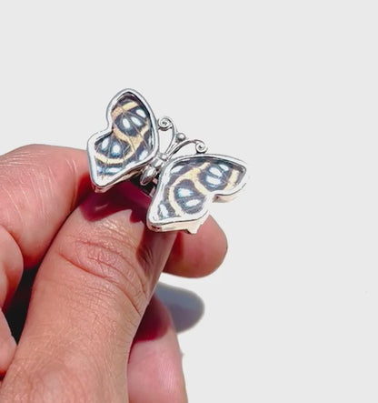 Exotic butterfly luxury silver ring II