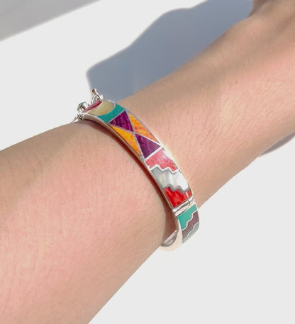 Inka-Armband aus massivem Silber im eleganten Design II