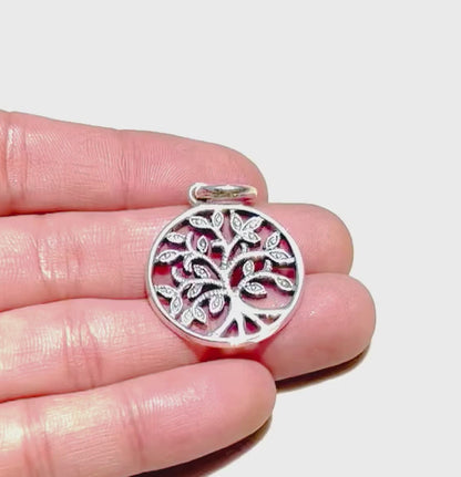 Tree of life luxury solid silver pendant