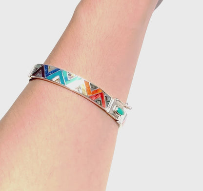 Inka-Armband aus massivem Silber im eleganten Design I